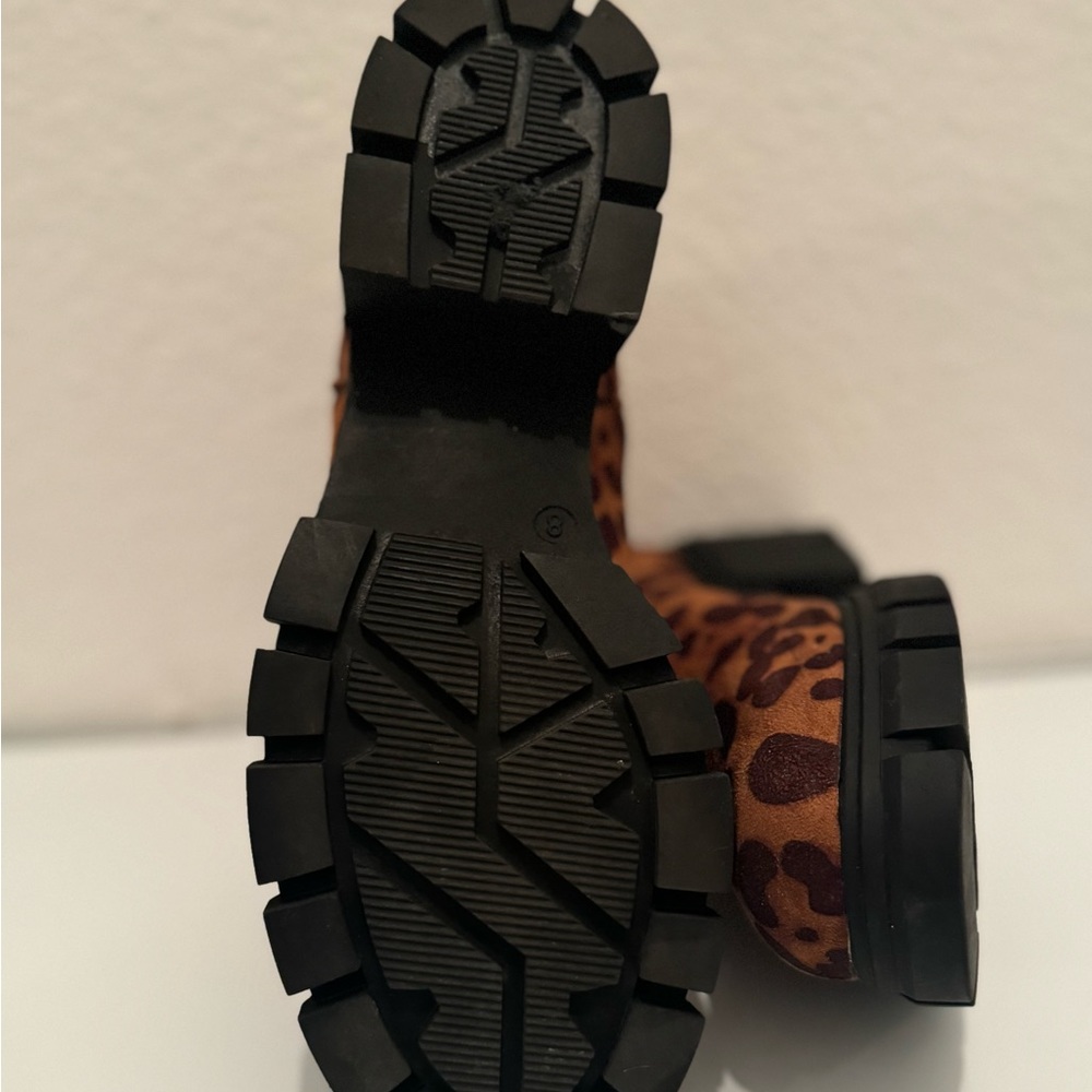 Leopard Print Booties, Size 8, New, - image 3